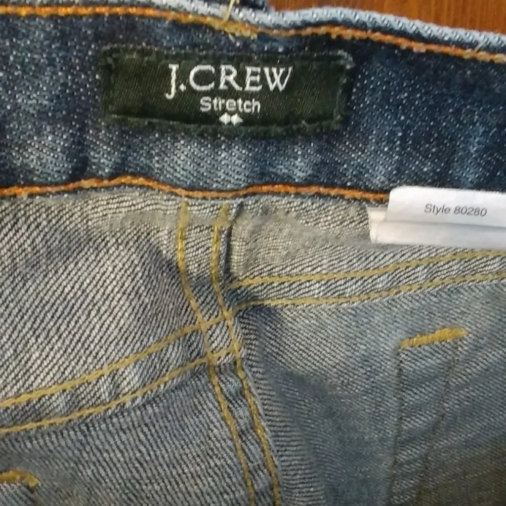 J Crew Basic Matchstick Stretch Womens Blue Denim Capri Jean Pants Size 30
